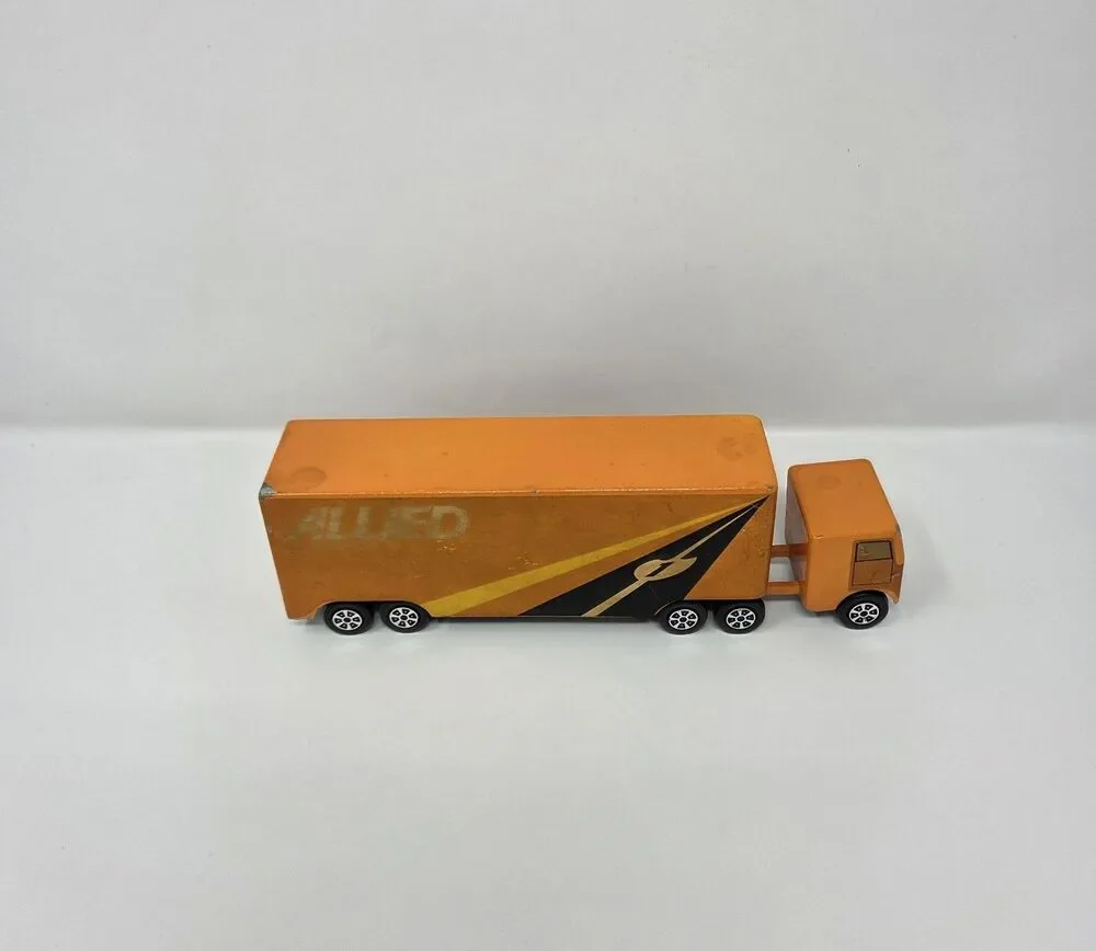 Vintage‎ Ralstoy Allied Van Lines Semi Truck Trailer Metal Toy 9” USA